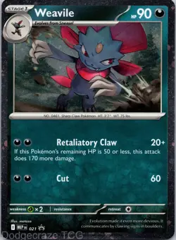 Weavile 021 Promo Mega Evolutions Pokemon NM - Image 1