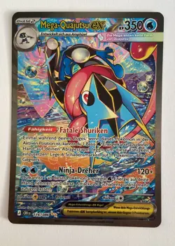 Pokemon Mega Quajutsu EX SAR 116/086 Wachsendes Chaos CRI Deutsch NM TCG - Image 1