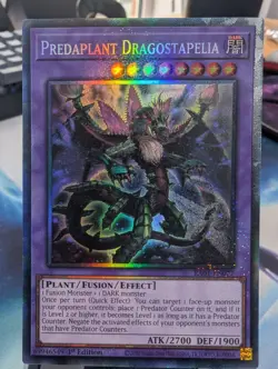 YuGiOh! Predaplant Dragostapelia RA01-EN027 Collector's Rare 1st Ed - Image 1