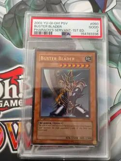 Yugioh Buster Blader PSV-050 1st Edition PSA 2 - Image 1