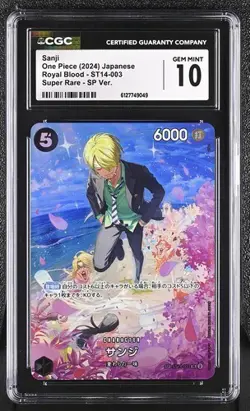 Sanji #ST14-003 Alternate Art Japanese One Piece Royal Blood CGC Gem Mint 10 - Image 1