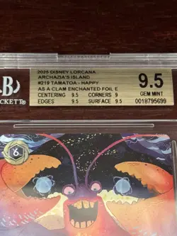 Disney Lorcana Archazia's Island Tamatoa Happy as a Clam Enchanted #219 BGS 9.5 - Image 2