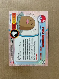 Diglett #50 TOPPS Series 1 Black Label - Sunrays Foil Pokemon Card - NM/Mint - Image 2