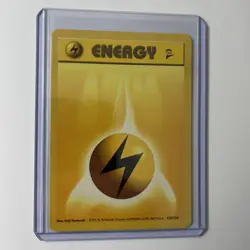 Lightning Energy 128/130 Base Set 2 Vintage Pokemon Card LP-NM - Image 1