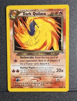 Dark Quilava 39/105 Neo Destiny Vintage Pokemon Card 2000 Non-Holo MP - Image 1
