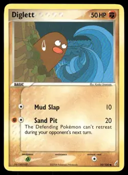 Pokemon Cards Diglett 50/100 Crystal Guardians Common MP - Image 1