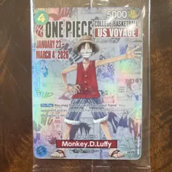 Monkey D. Luffy P-055 One Piece College Basketball US Voyage Promo Card Sealed - Image 2