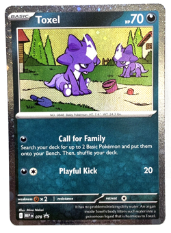 Toxel - MEP078 - Pokemon TCG Chaos Rising Cosmos Holo Black Star Promo Card - Image 1