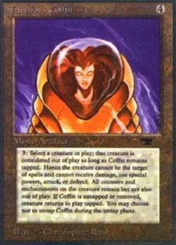 1x Tawnos's Coffin Heavy Play, English Antiquities MTG Magic - Image 1