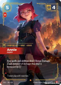 Annie - Fiery [OGS - 001/024] - NM TCG Riftbound - Image 1