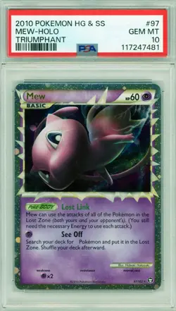 Pokemon Mew Prime Triumphant Holo Ultra Rare #97 PSA 10 Gem Mint - Image 1
