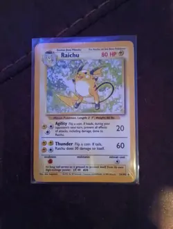 Pokemon TCG Raichu Base Set 14/102 Holo 1999-2000 Wizards Base Set Copyright... - Image 1