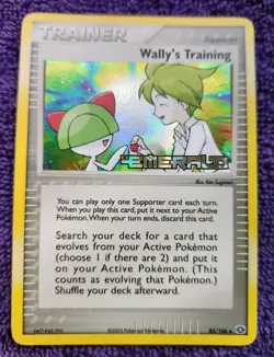 Wally's Training 85/106 Emerald Reverse Holo Pokemon *NICE* - Image 1