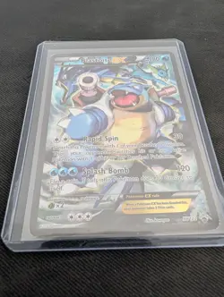 Pokemon TCG Blastoise EX XY122 Full Art Holo Black Star - Image 1