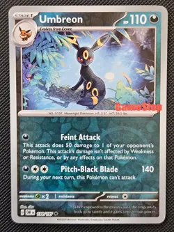 UMBREON 130/197 OBSIDIAN FLAMES POKEMON NM/M 2023 GAMESTOP STAMPED - Image 1