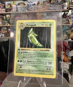 Pokemon TCG Metapod Base Set 1st Edition Shadowless 54/102 - Image 1
