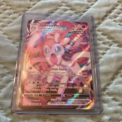 Sylveon VMAX 075/203 Holo VMAX Rare Evolving Skies NM/M Pokemon - Image 1
