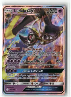 2016 Pokemon Sun & Moon Lunala-GX 66/149 Holo Rare GX Near Mint English - Image 1
