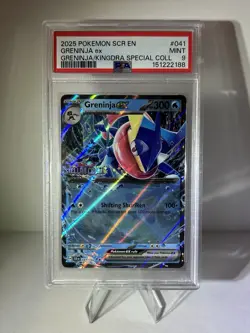 Greninja EX 041/142 PSA Mint 9 STAMPED Double Rare Pokemon TCG SV Stellar Crown - Image 1