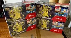 Brand New Pokemon Surging Sparks ETB + Booster Bundle Costco Sealed Lot of 4 - Image 1