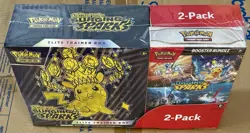 Brand New Pokemon Surging Sparks ETB + Booster Bundle Costco Sealed Lot of 4 - Image 2