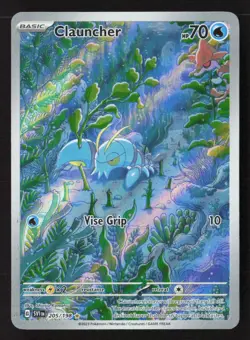 Clauncher Illustration Rare Holofoil SVI 205/198 NM Pokemon TCG - Image 1