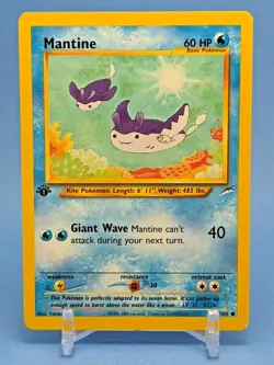 Mantine 1st Edition 74/105 - (LP) First Edition Common - Pokemon Neo Destiny - Image 1