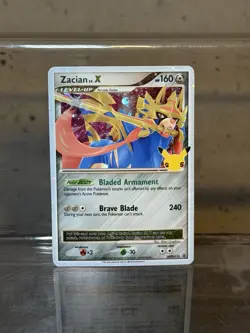 Zacian LV.X SWSH135 Celebrations Black Star Promo Pokemon TCG LP - Image 1