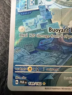 Pokemon TCG Mantyke 189/182 SV04 Paradox Rift Illustration Rare Holo - Image 2