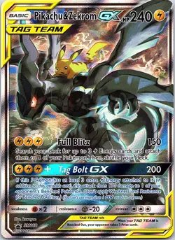 Pokemon TCG Pokemon Pikachu & Zekrom GX Promo Holo - Image 1
