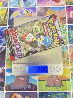 VERY HEAVY 22.0g Scarlet And Violet Base Pokemon TCG Booster Pack - Image 1