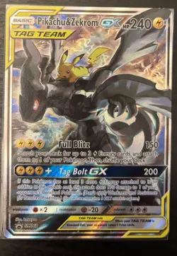Pokemon TCG Pikachu & Zekrom GX SM168 SM Promo Holo NM+ - Image 1