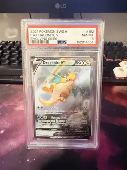 Pokemon 2021 Dragonite V 192/203 Alt Art Evolving Skies GEM MINT PSA 8 - Image 1