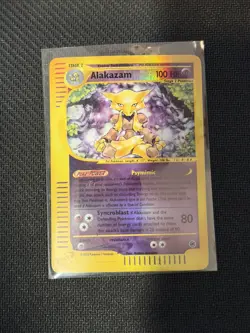 2002 Pokemon Expedition Unlimited - Alakazam 1/165 - Reverse Holographic - WOTC - Image 1