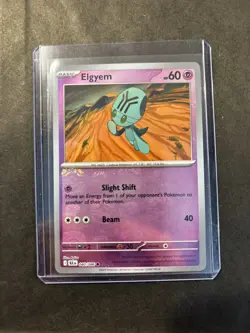 Pokemon TCG Elgyem (Master Ball Pattern) 040/086 Sv: Black Bolt Holo NM - Image 2