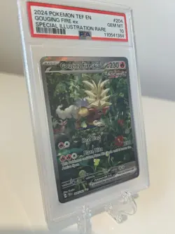 2024 Pokemon Gouging Fire ex Special Illustration Rare PSA 10 - Image 2