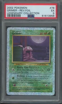 Pokemon TCG Grimer 78/110 Legendary Collection Reverse Foil PSA 5 - Image 1