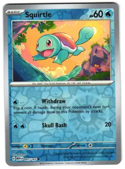 Squirtle 007/165 Reverse Holo SV: Scarlet & Violet 151 English Pokemon NM - Image 1