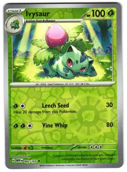 Ivysaur 002/165 Reverse Holo SV: Scarlet & Violet 151 English Pokemon NM - Image 1