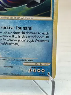Pokemon Kyogre 12/95 Call of Legends Holo Rare 2011 LP - Image 2
