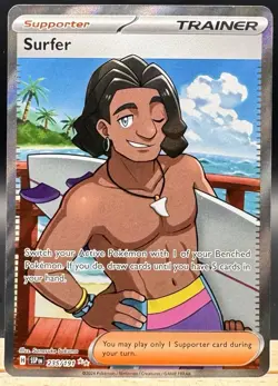 Surfer 235/191 Ultra Rare Surging Sparks Pokemon TCG NM - Image 1