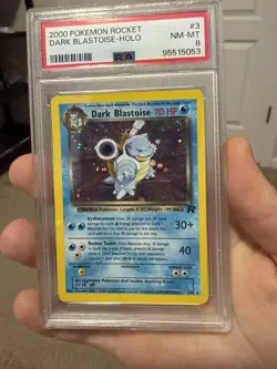 DARK BLASTOISE 2000 POKEMON Team Rocket Holo #3 - PSA 8 NM-MT - Image 1