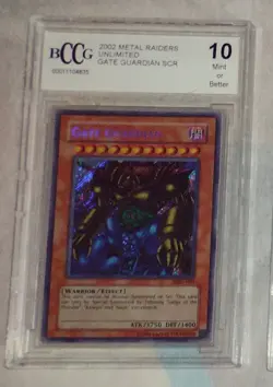 2002 Metal Raiders Unlimited Gate Guardian MRD-000 BCCG 10 Cracked - Image 1