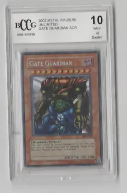 2002 Metal Raiders Unlimited Gate Guardian MRD-000 BCCG 10 Cracked - Image 3