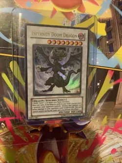 YUGIOH INFERNITY DOOM DRAGON TSHD-EN042 Holo LP - Image 1