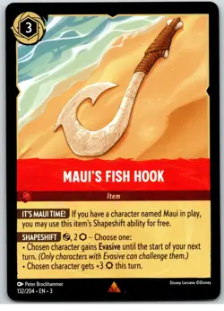 #132 Maui's Fish Hook - Rare - Ruby PLAYSET x4 2024 Lorcana Inklands 4x - Image 2