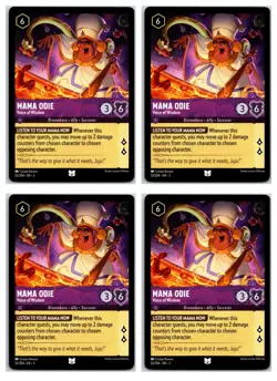 #52 Mama Odie - Voice of Wisdom Uncommon PLAYSET x4 2024 Lorcana Inklands 4x - Image 1