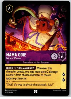 #52 Mama Odie - Voice of Wisdom Uncommon PLAYSET x4 2024 Lorcana Inklands 4x - Image 4