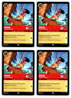 #117 Moana - Undeterred Voyager - Common PLAYSET x4 2024 Lorcana Inklands 4x - Image 1