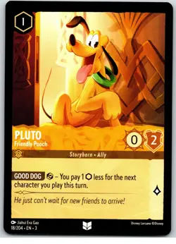 #18 Pluto - Friendly Pooch Uncommon Amber PLAYSET x4 2024 Lorcana Inklands 4x - Image 2